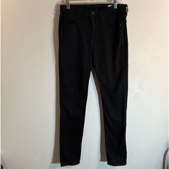 RAG & BONE Sz 31 Nina Jeans Skinny High Rise Ankle Length in Black Denim - Picture 2 of 11